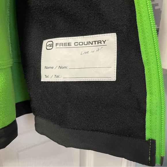 Free Country jacket with hood youth size XL 14-16 black green grey *like new* - Picture 9 of 9